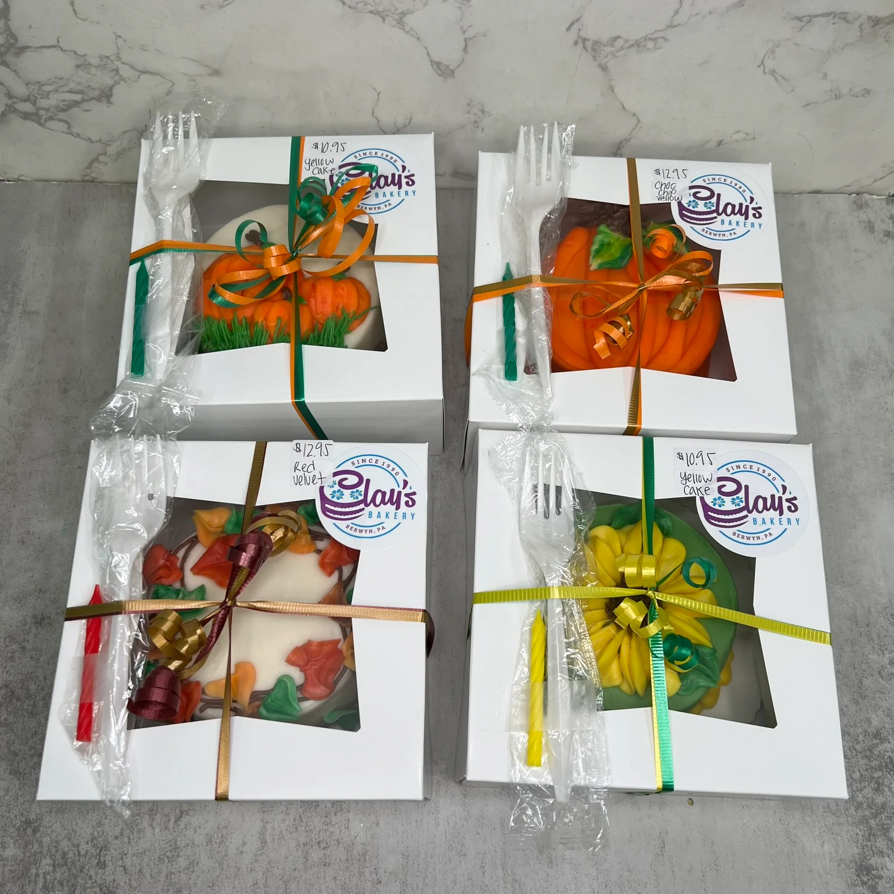 4" Lunchbox Bento Cake - Fall Design - Image 8