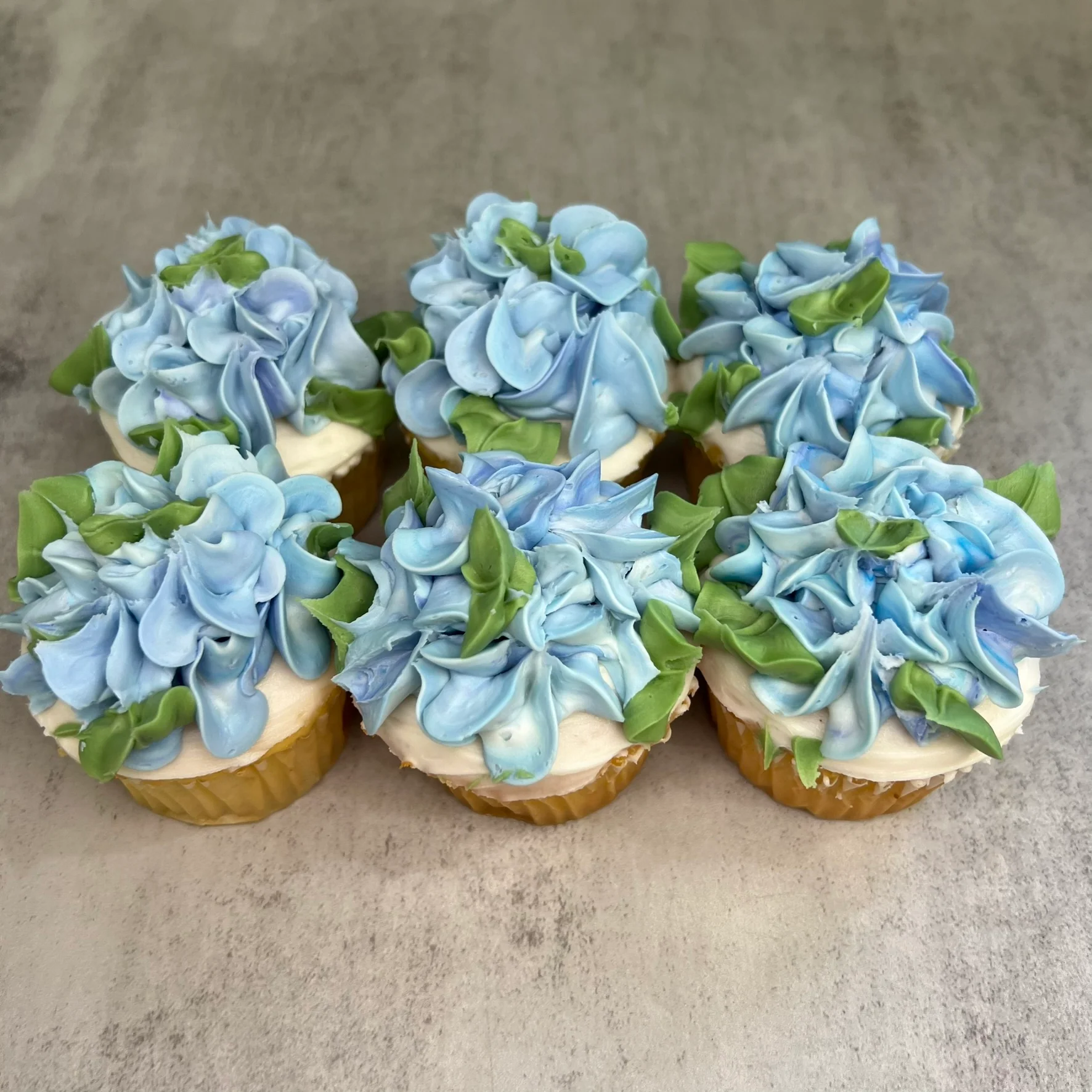 Blue Hydrangea Cupcake - Image 2