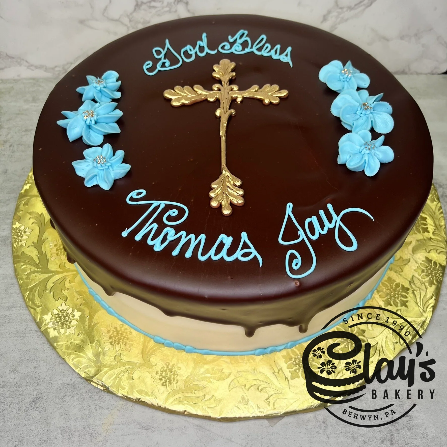 Chocolate Dipped Metallic Cross