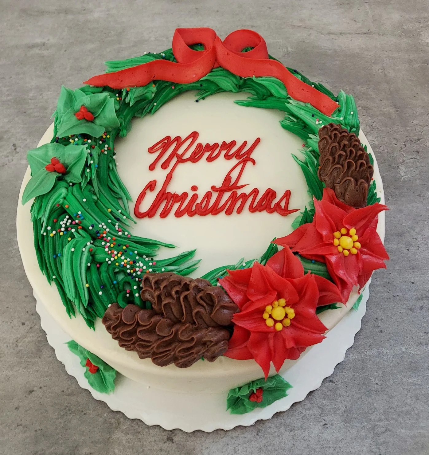Christmas Wreath Cake