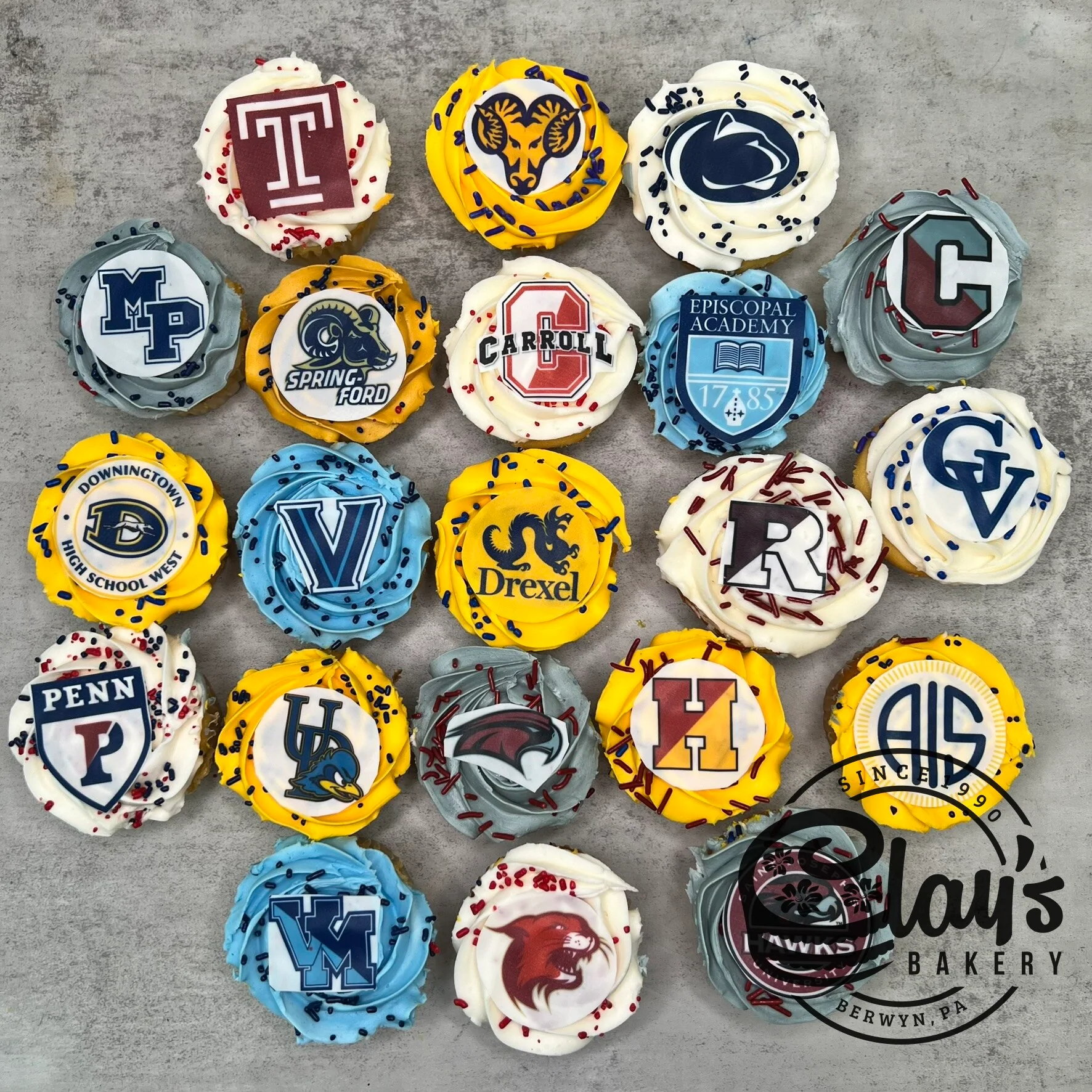 College or High School Logo Cupcakes