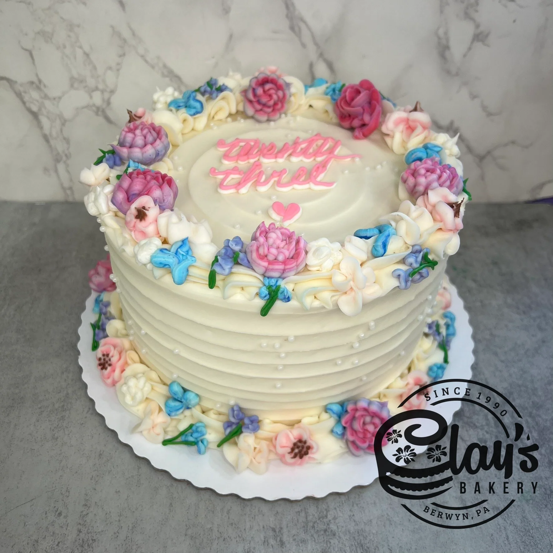Delicate Florals around the Edge