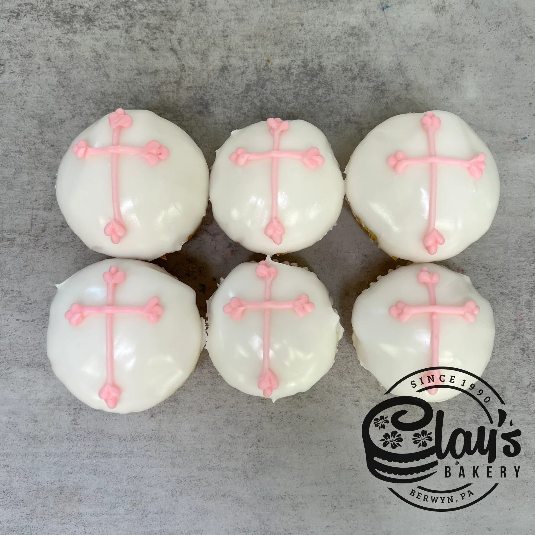 White Dipped Cross Cupcakes - Image 2