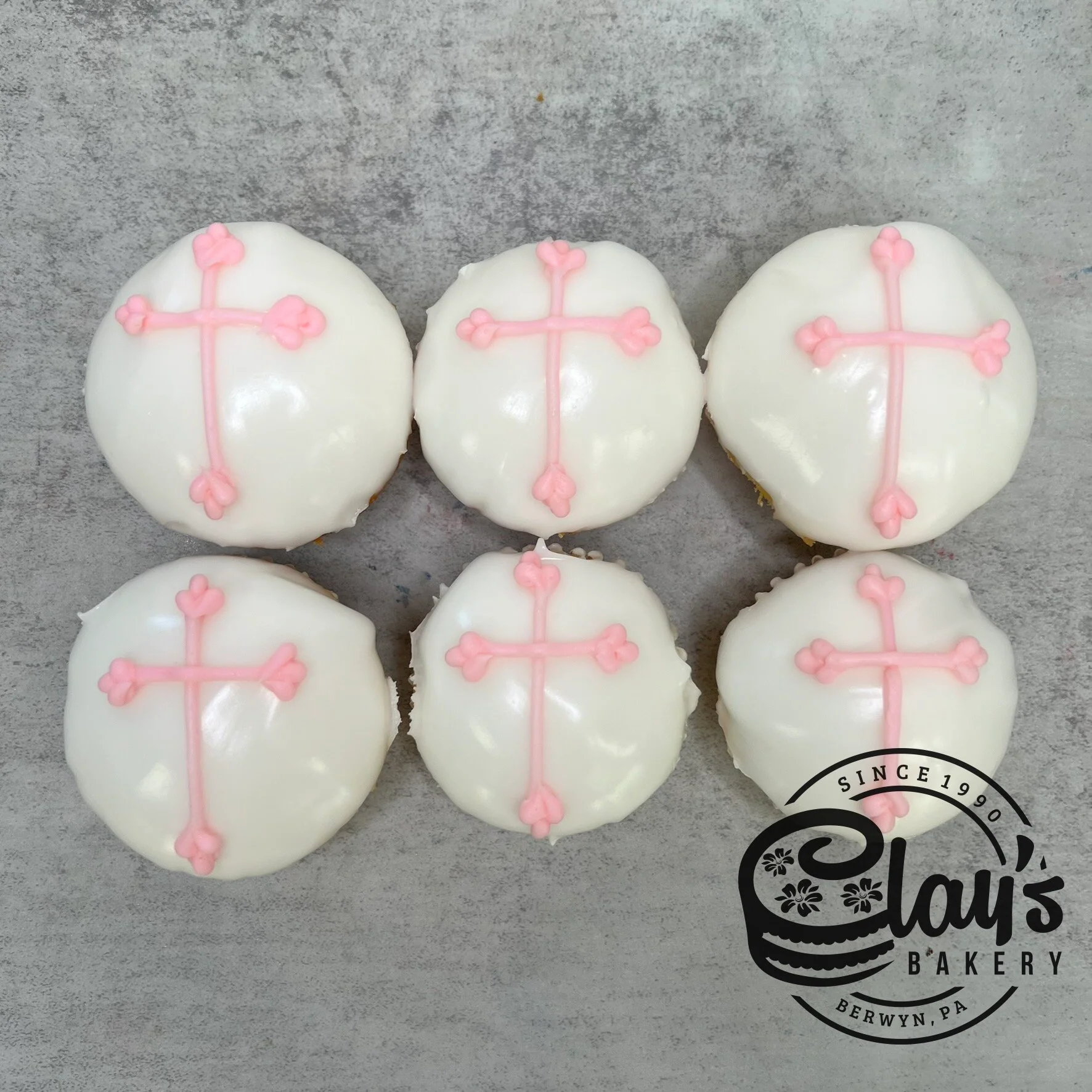White Dipped Cross Cupcakes - Image 3