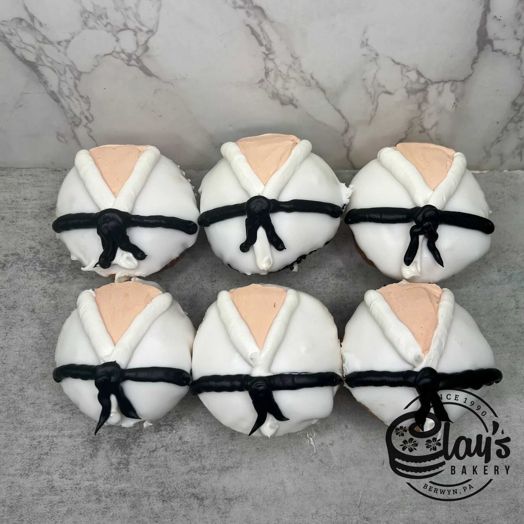 Dipped Karate Cupcakes