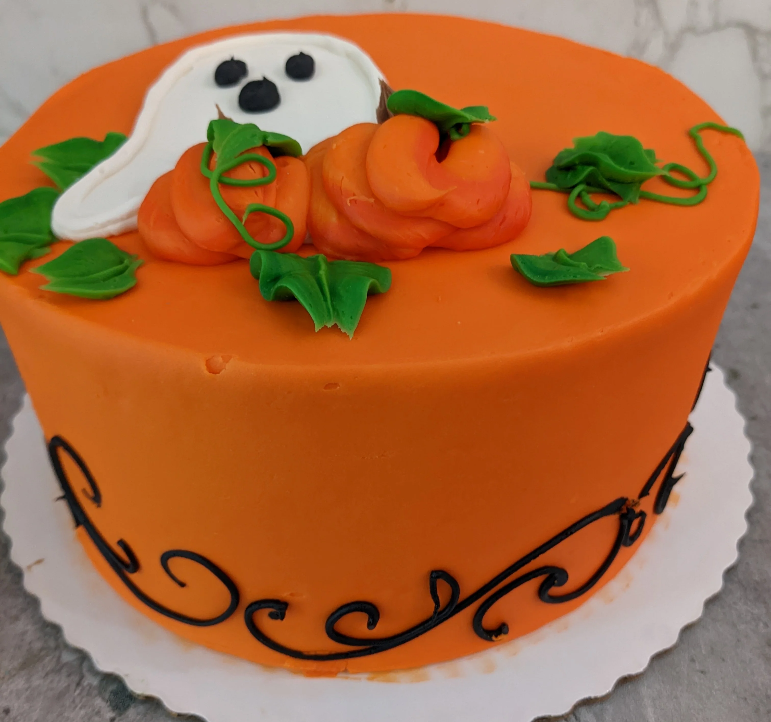 Ghostly Pumpkin on Orange - Image 3