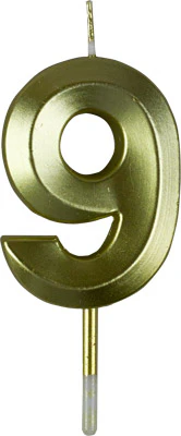 Gold Small Numeral Candle - Image 10