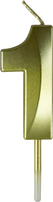 Gold Small Numeral Candle - Image 2