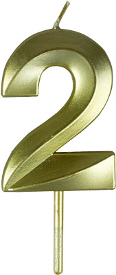 Gold Small Numeral Candle - Image 3