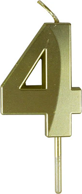 Gold Small Numeral Candle - Image 5