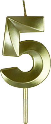 Gold Small Numeral Candle - Image 6