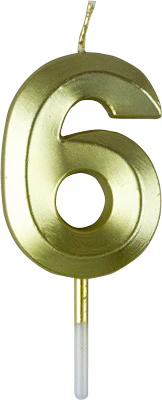 Gold Small Numeral Candle - Image 7