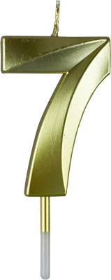 Gold Small Numeral Candle - Image 8