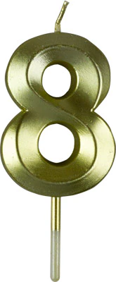 Gold Small Numeral Candle - Image 9