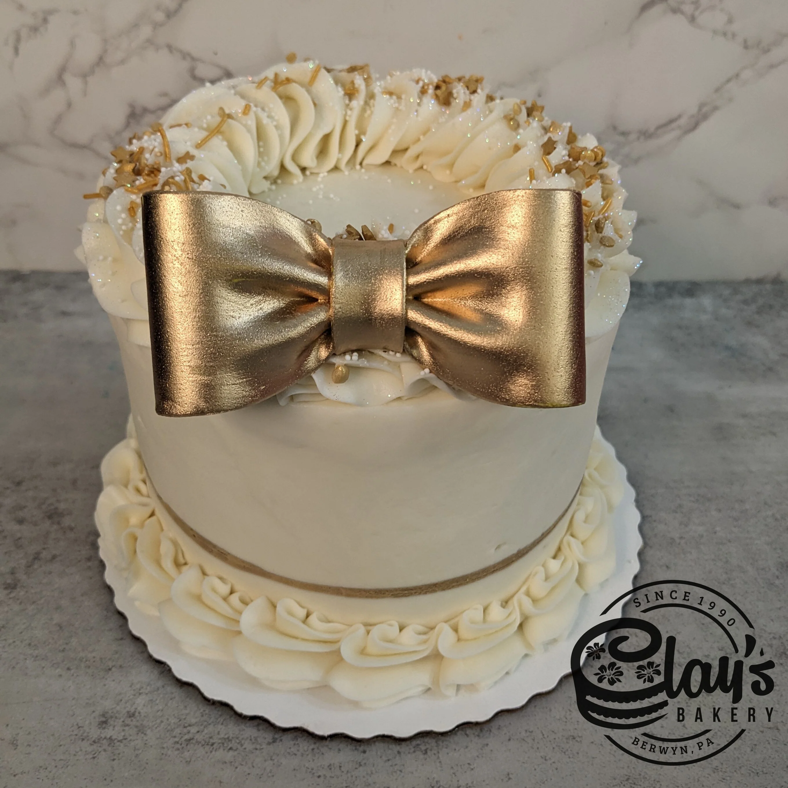 Golden Winter Bow