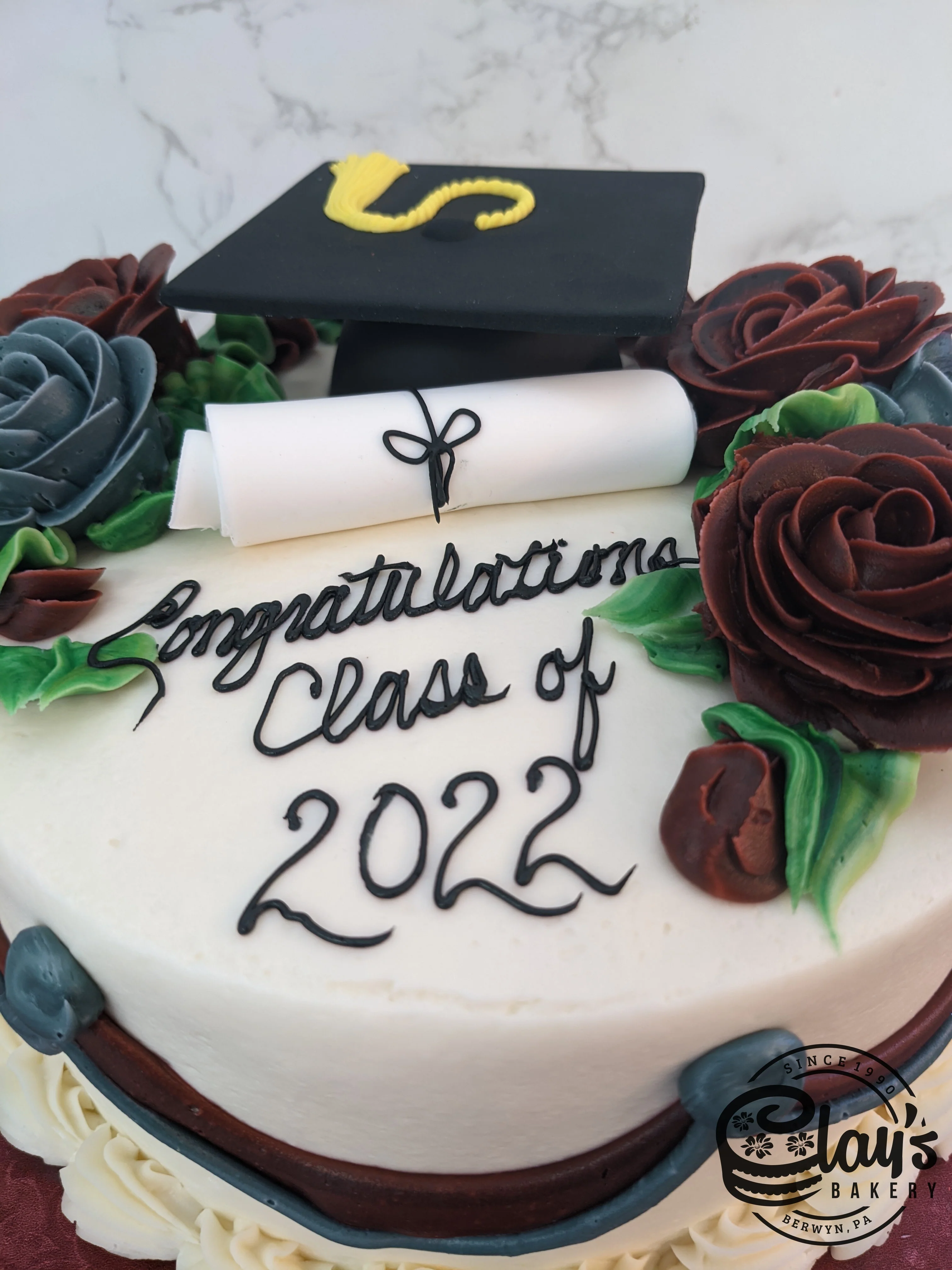 Graduation Flowers with Graduation Cap - Image 3