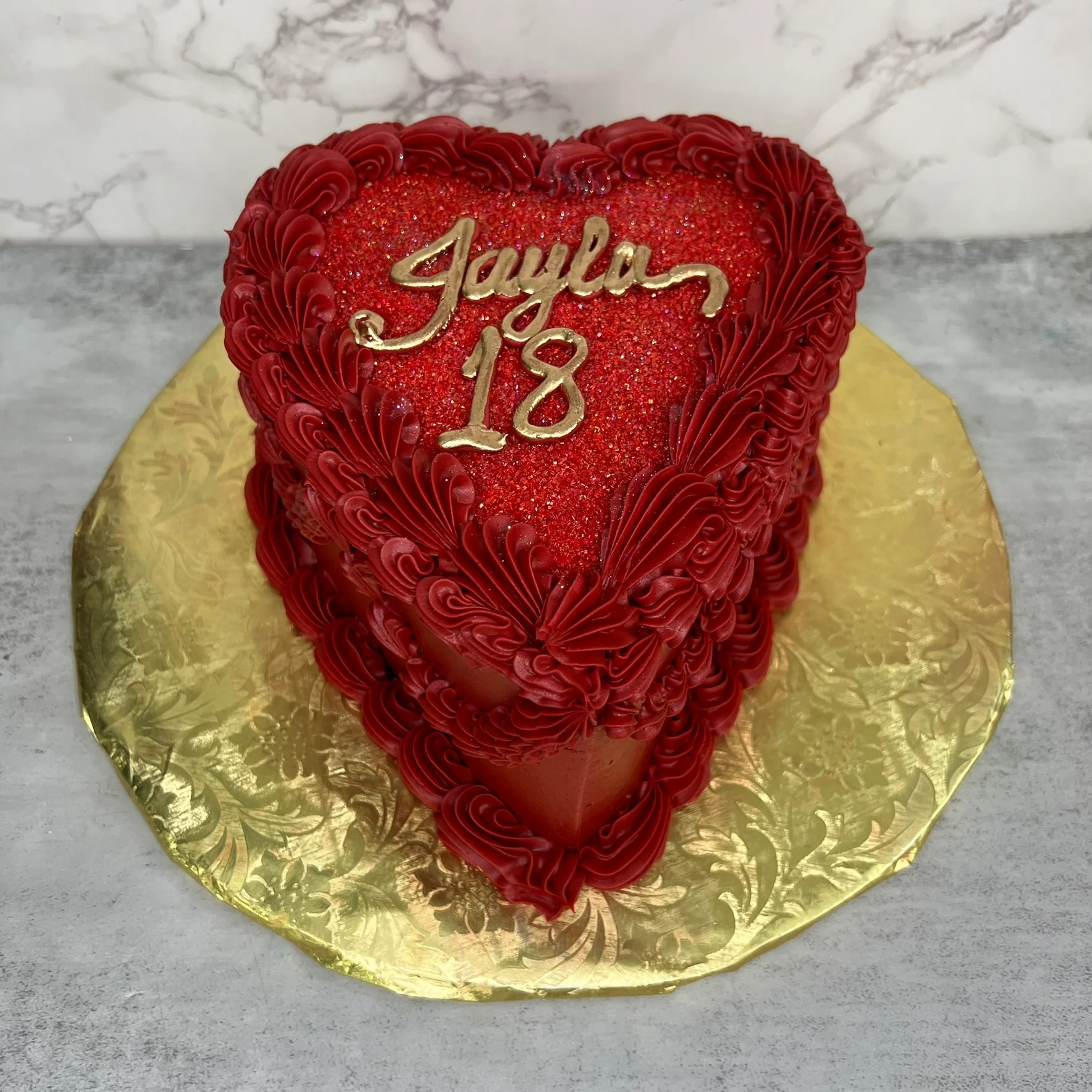 Heart of Gold - Heart Shaped Cake - Image 2