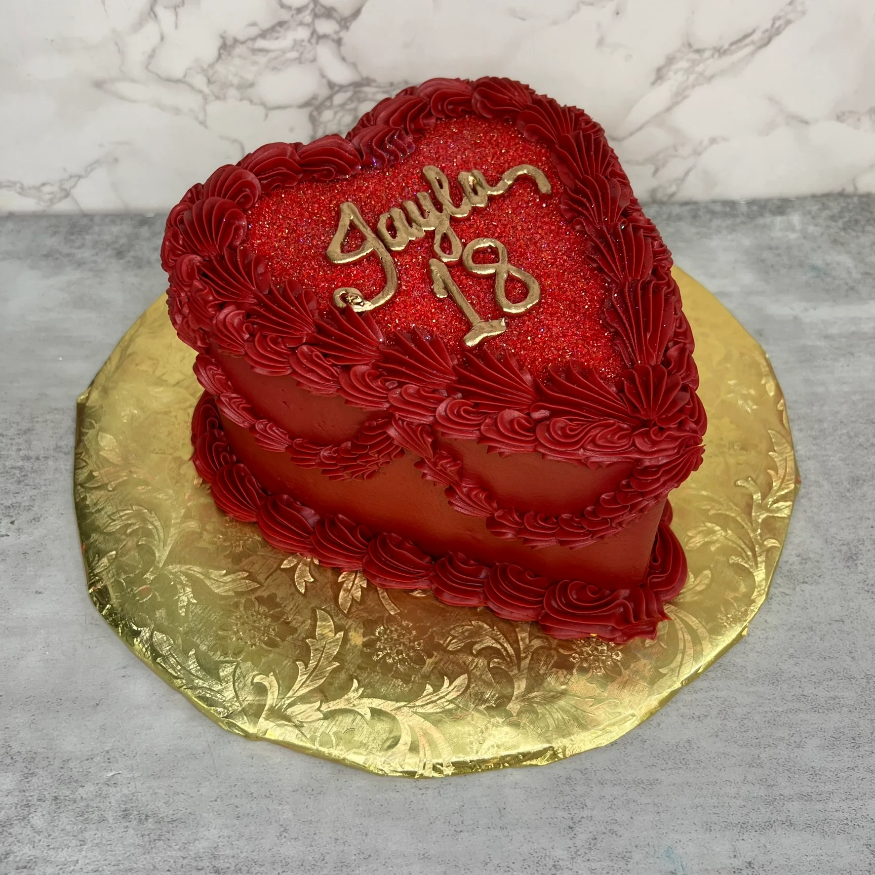 Heart of Gold - Heart Shaped Cake - Image 3