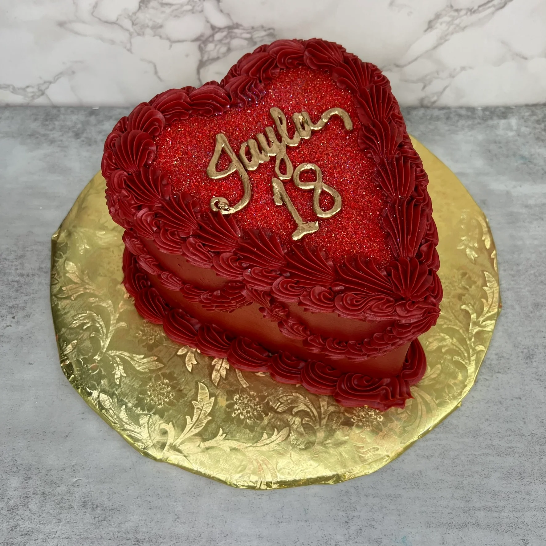Heart of Gold - Heart Shaped Cake - Image 4