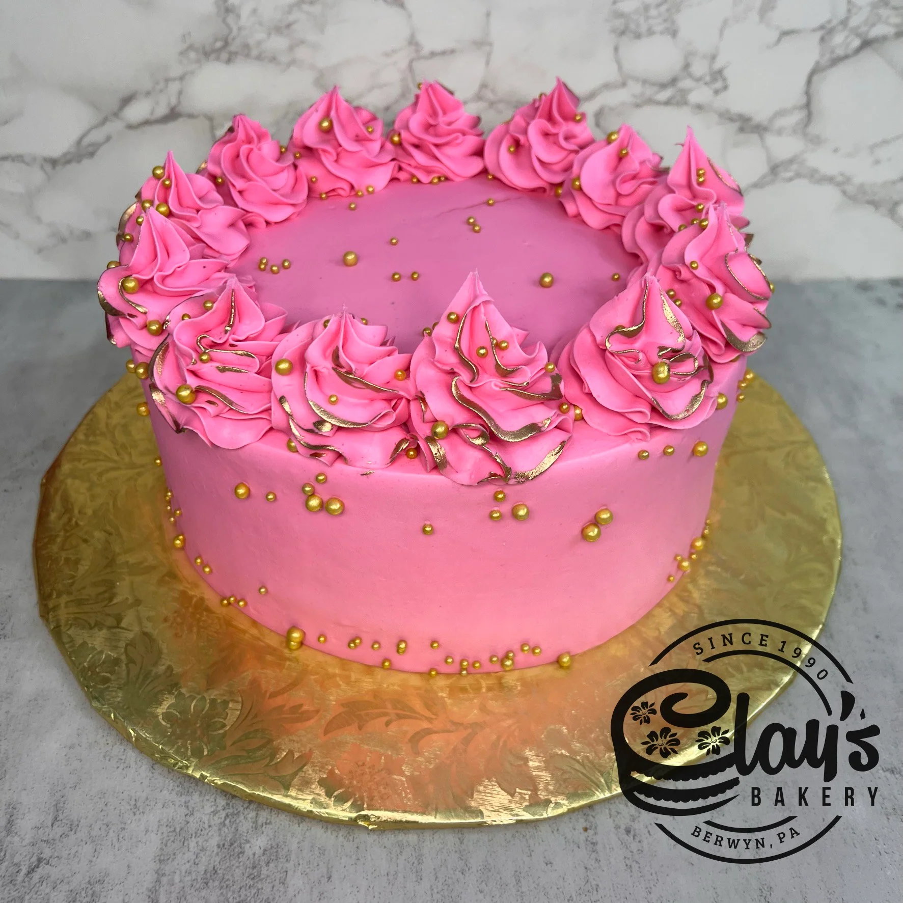 Metallic Accented Cake