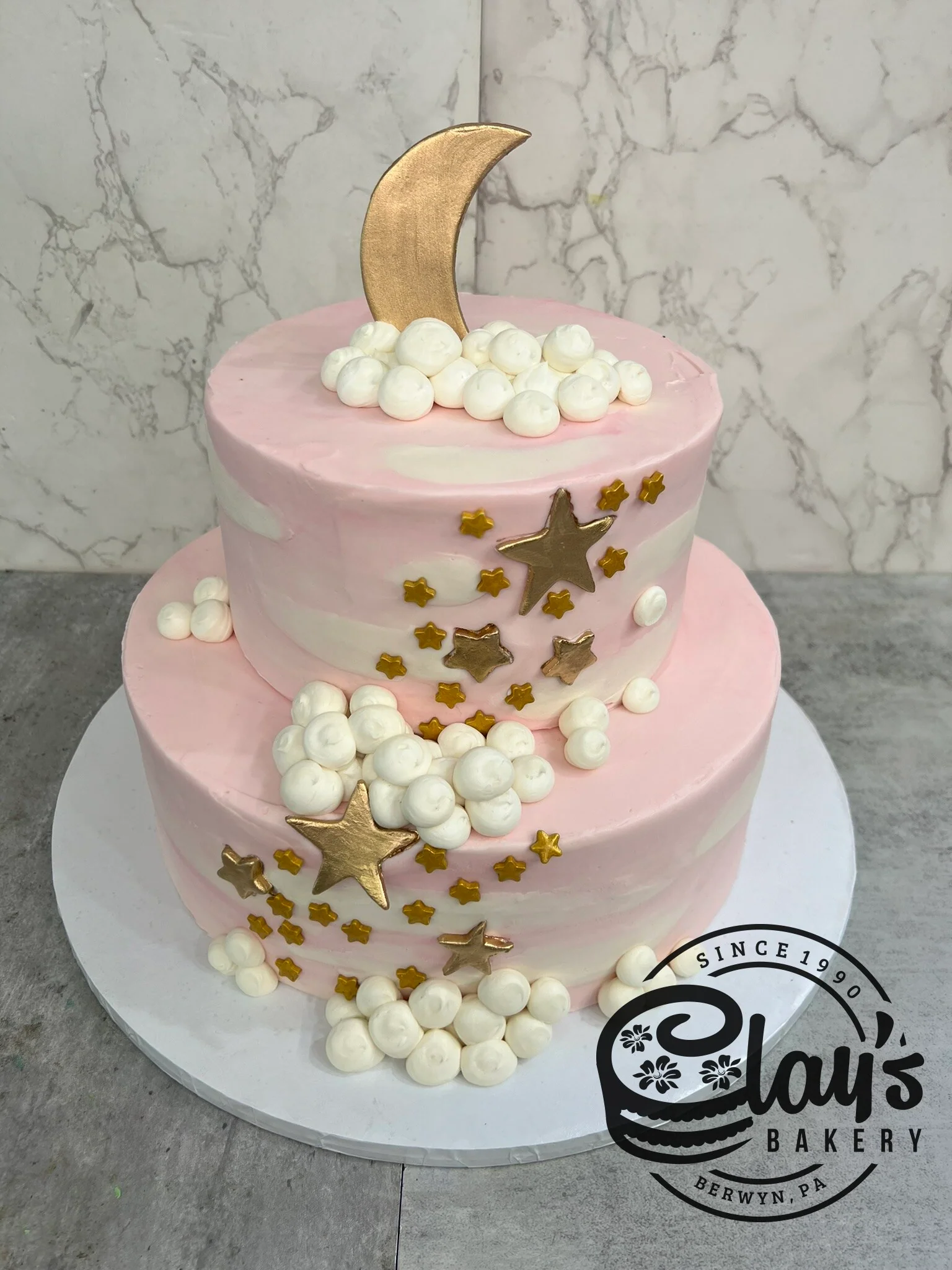 Moon and Stars - Two Tier Cake - Image 3