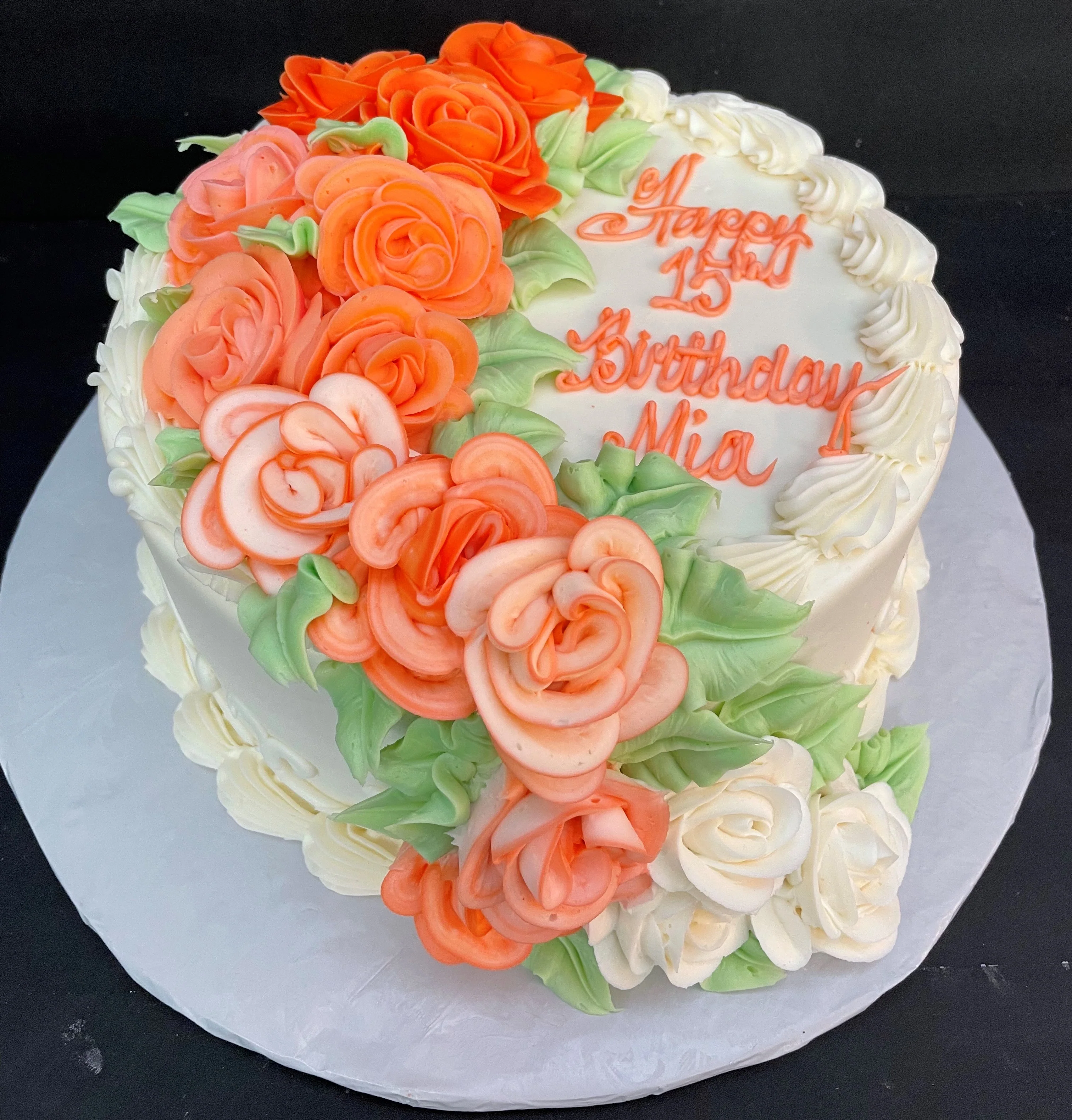 Ombre Orange Roses Cascading