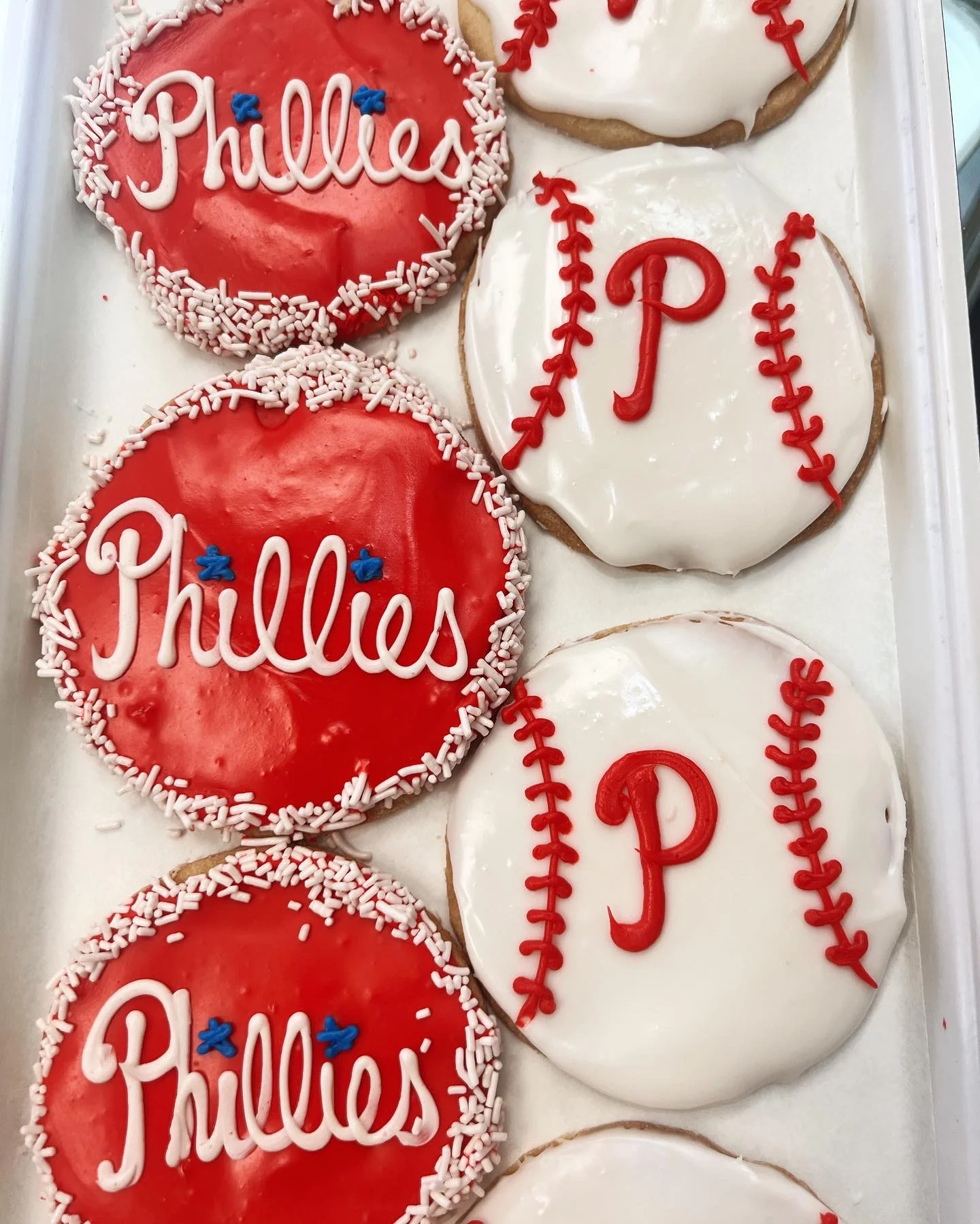 Phillies Cookies Red and White