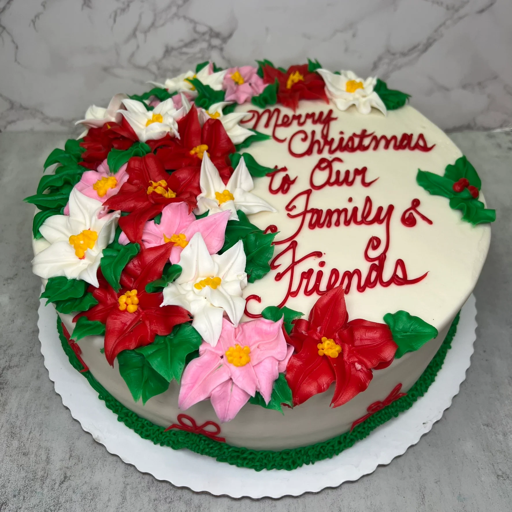 Pretty Poinsettias with Pink - Image 2