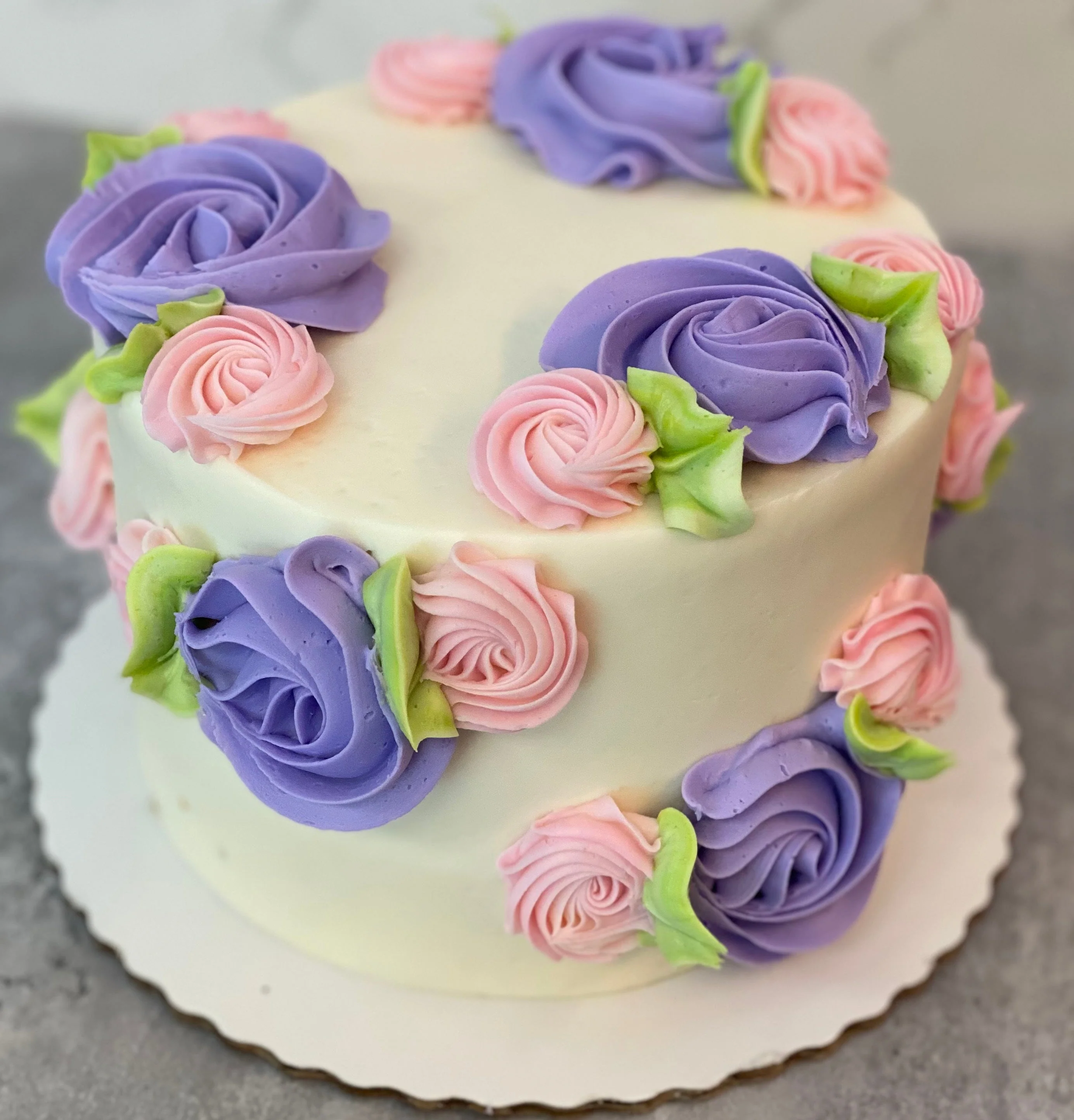 Purple Rosettes with Pink