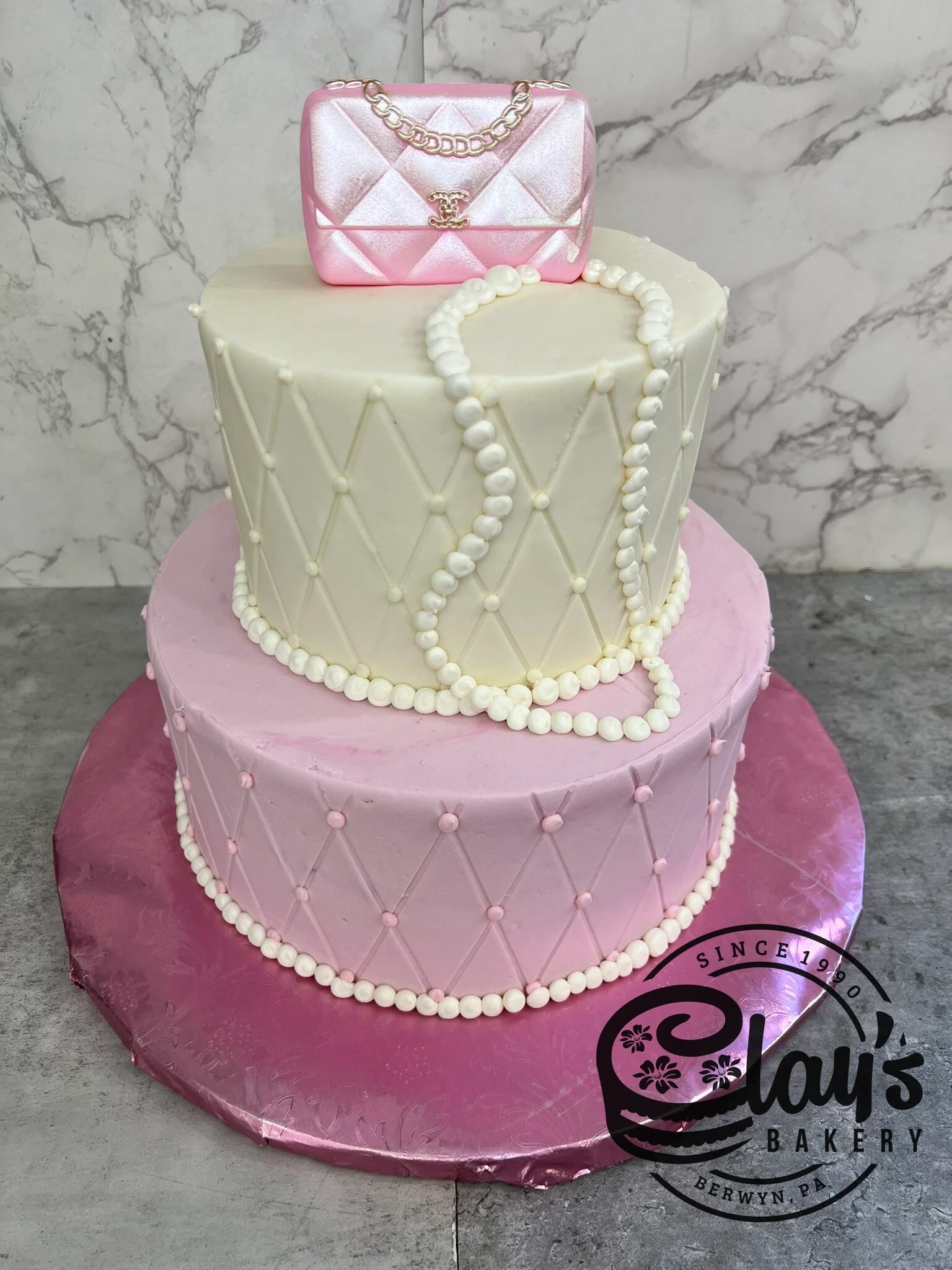 Quilted Chanel Purse - Two Tier - Image 3