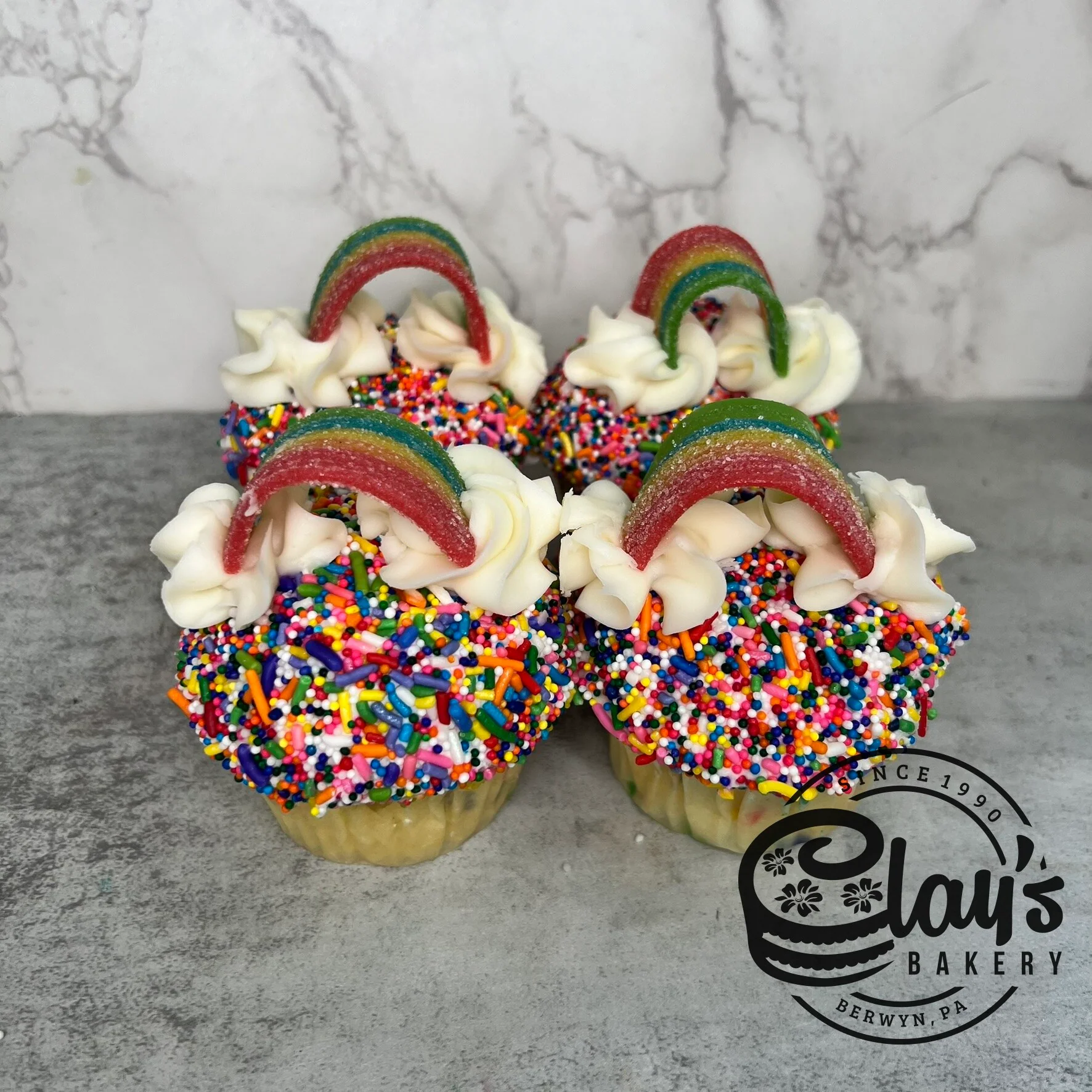 Rainbow Candy Cupcake