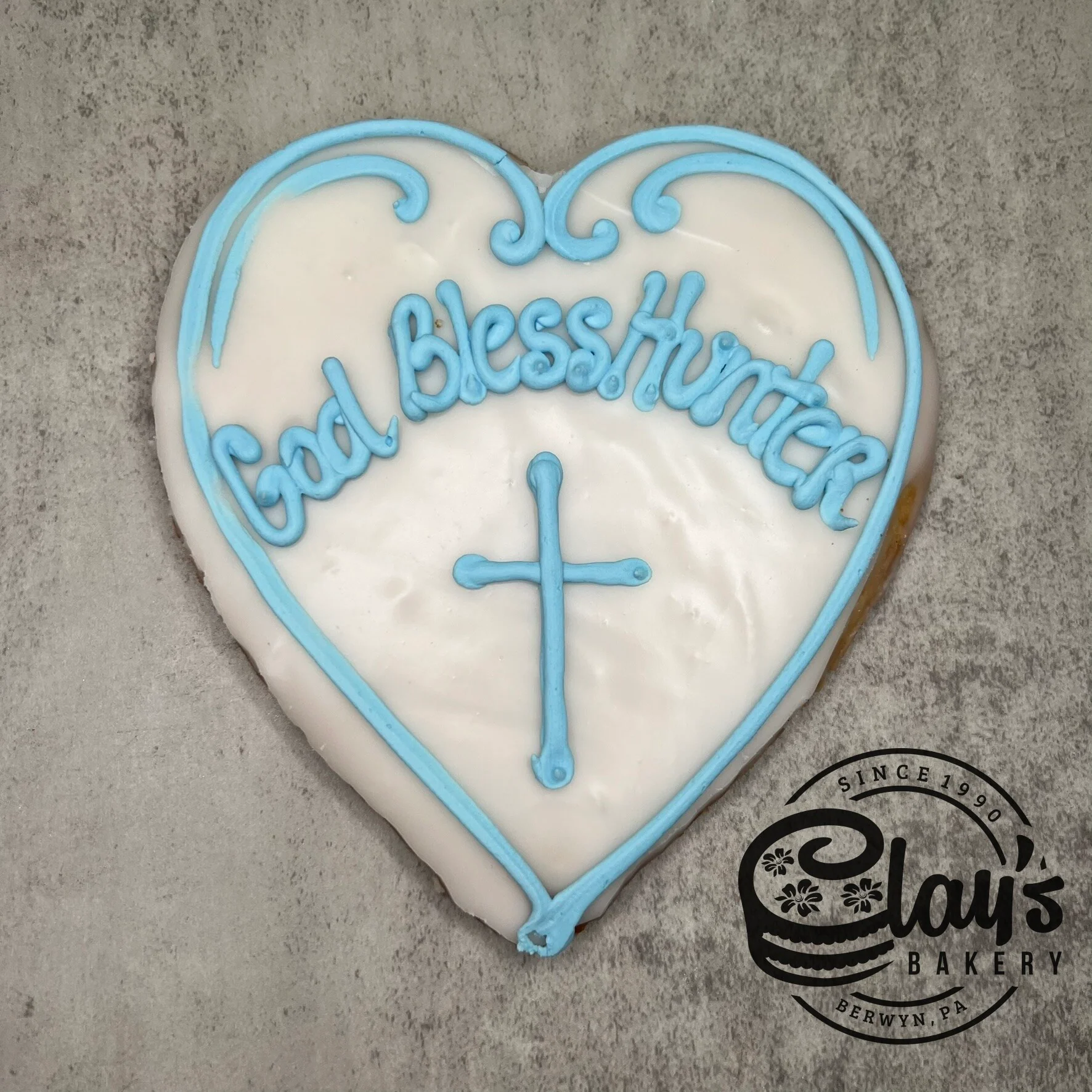 Religious Heart Shaped Cookie - Image 2