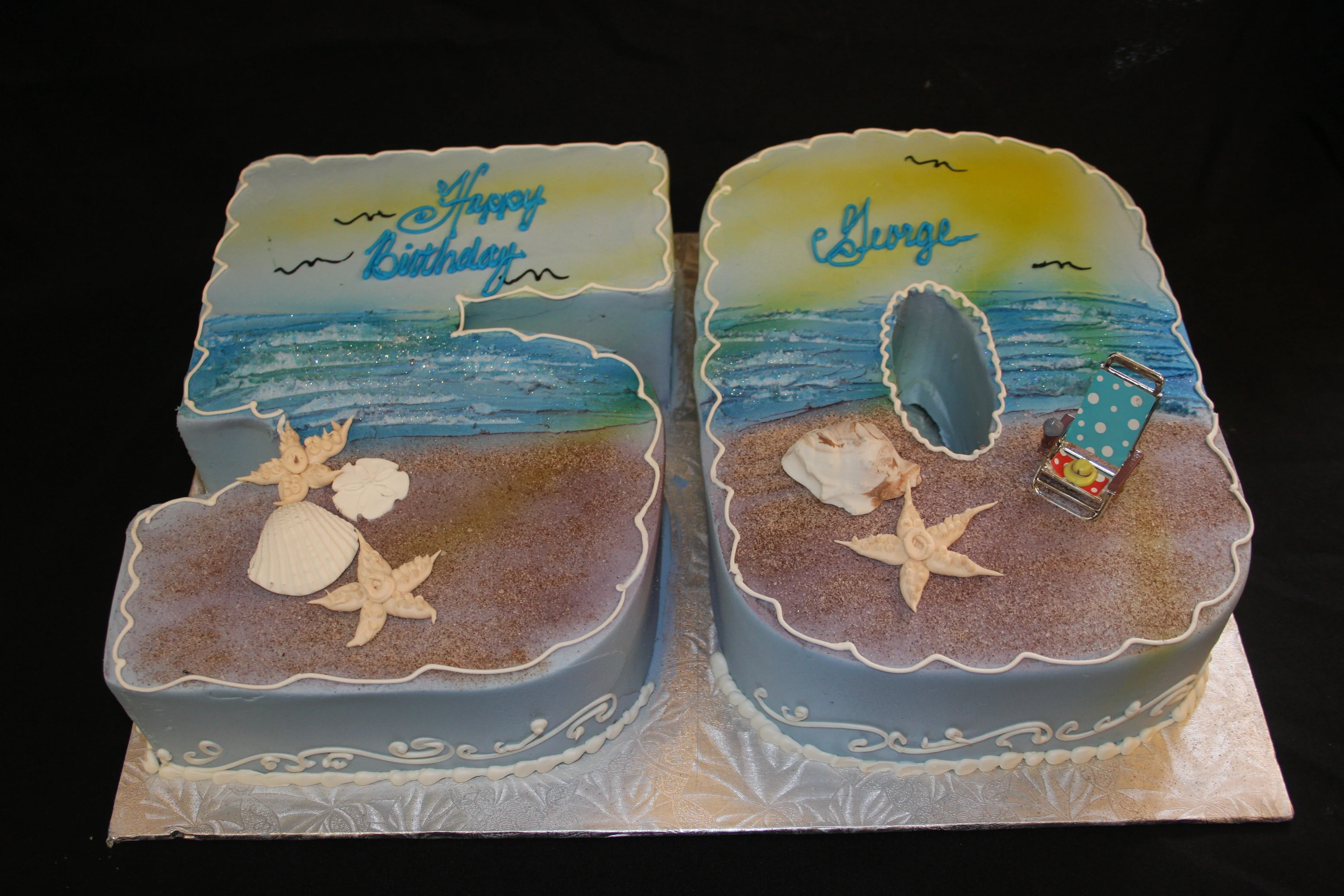 Shaped Number Beach Cake - Image 4