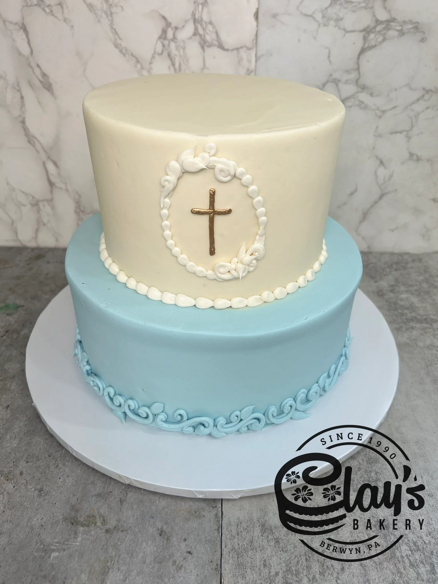 Simple Baptism Two Tier - Image 2