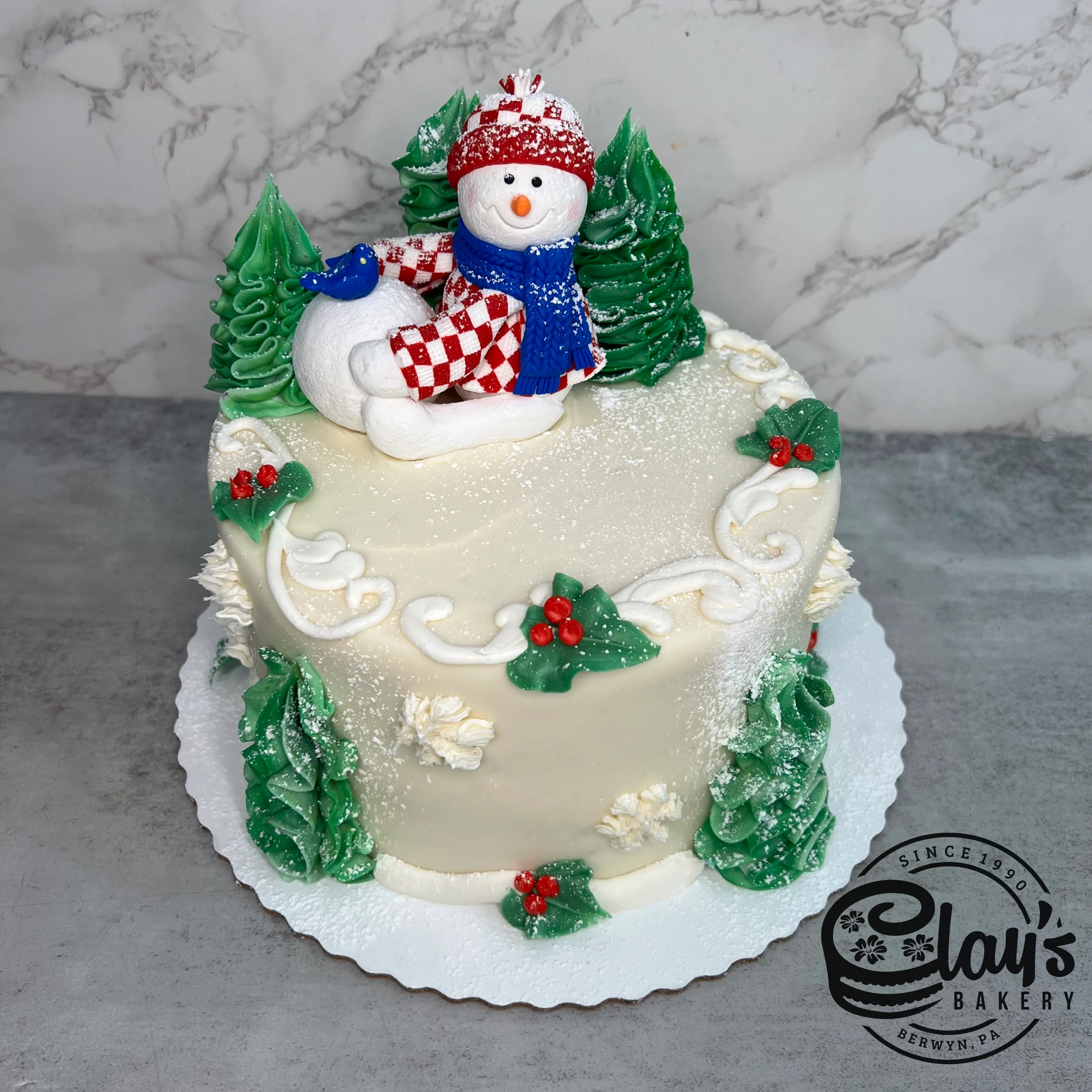 Snowman Figure in the Woods