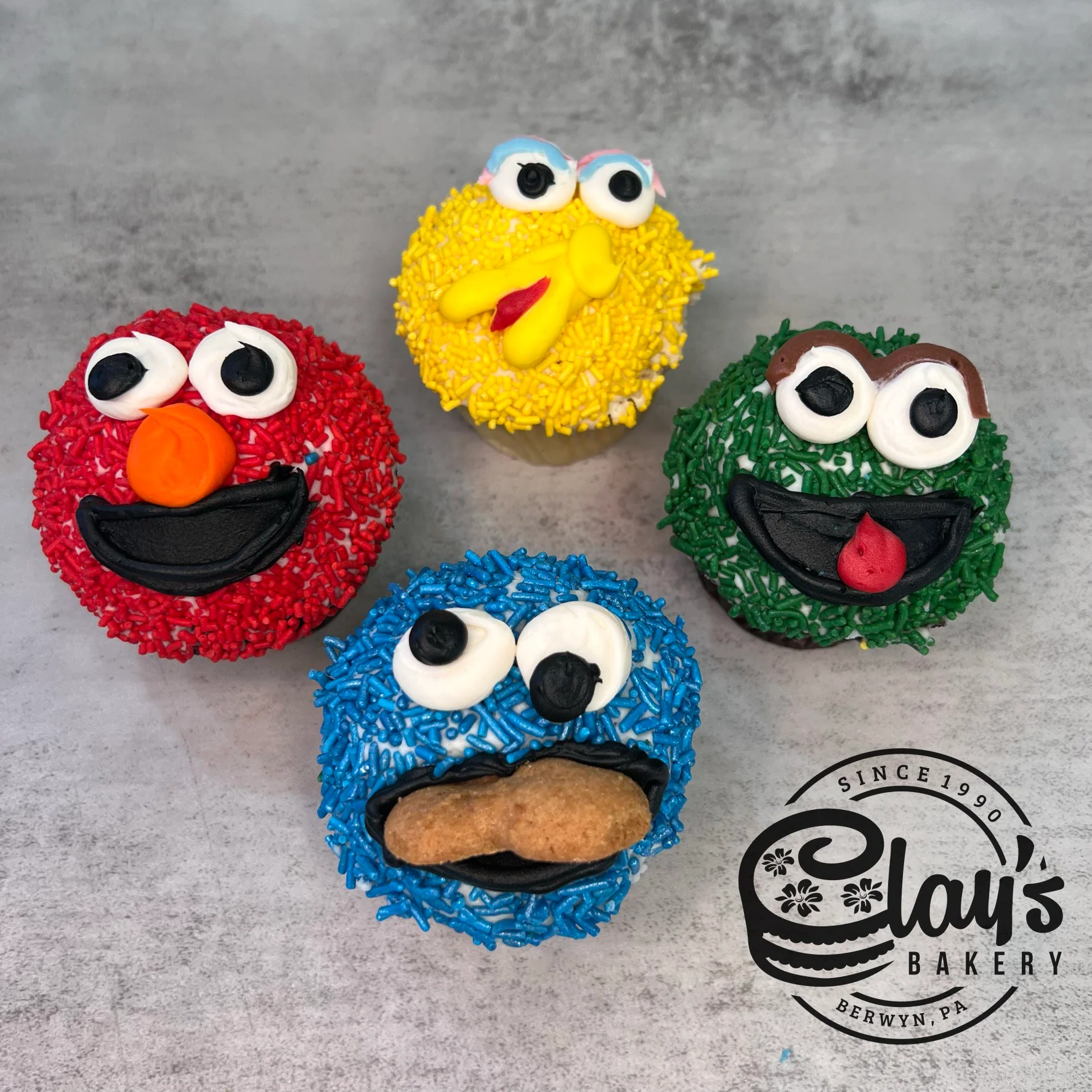 Sprinkled Sesame Street Cupcakes