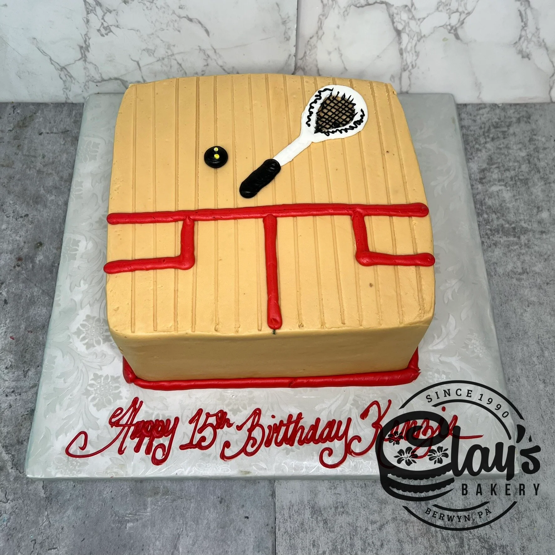 Squash Court (Square Shaped Cake)