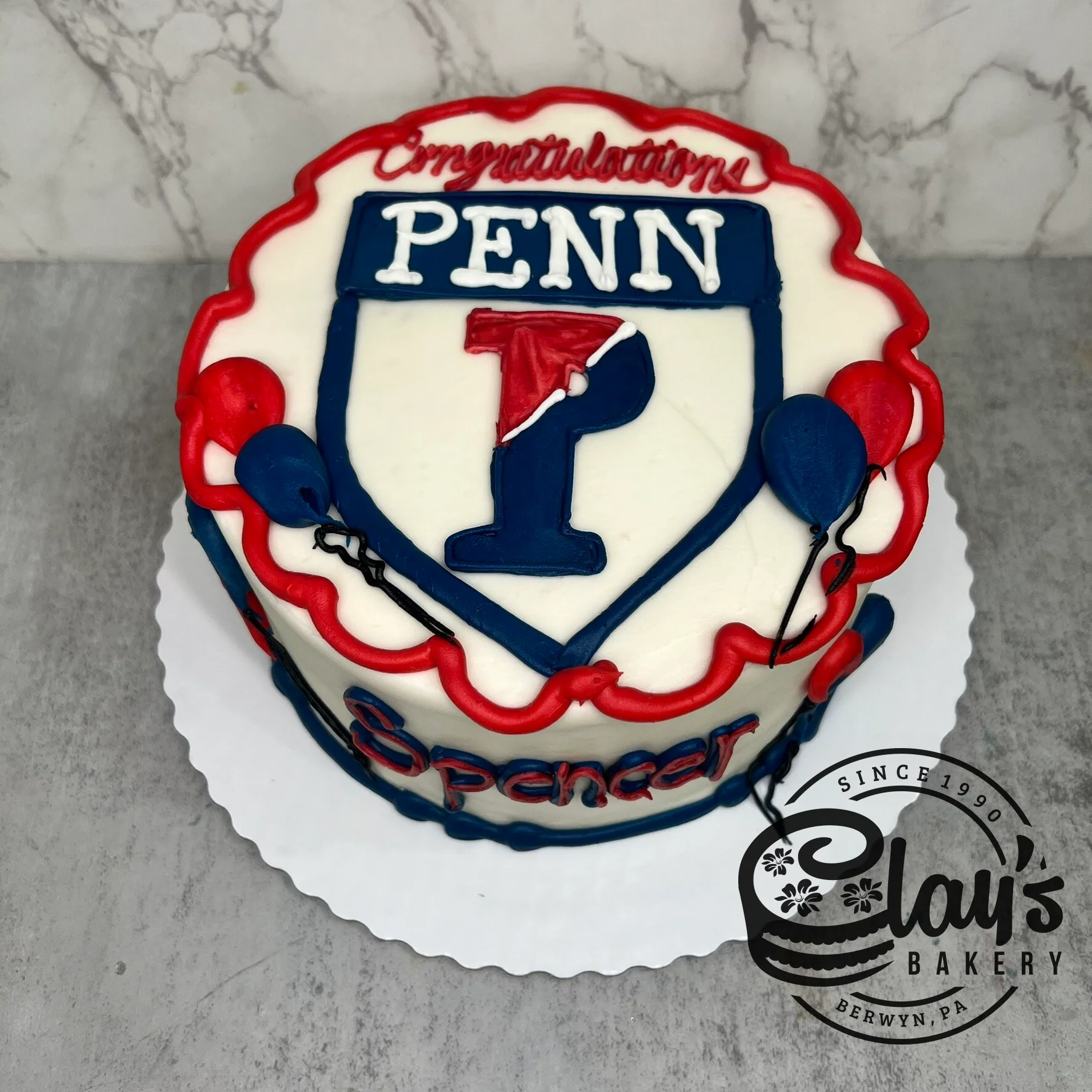 UPenn Buttercream Crest
