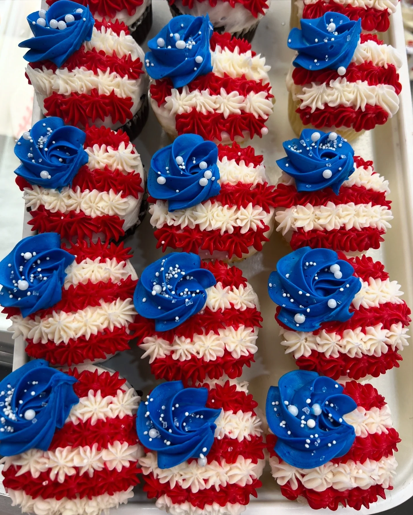 USA Flag Rosette Cupcakes - Image 4